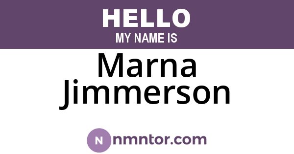 Marna Jimmerson
