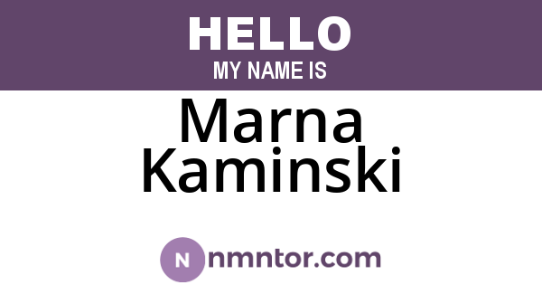 Marna Kaminski