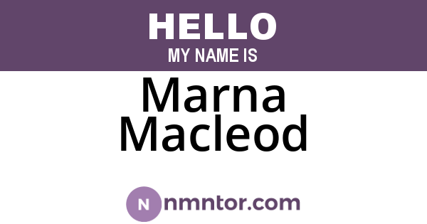 Marna Macleod
