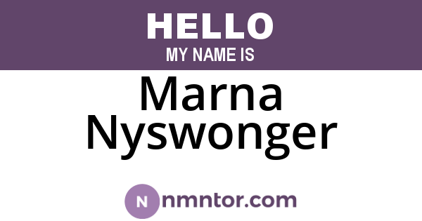 Marna Nyswonger