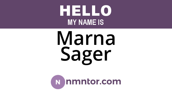 Marna Sager