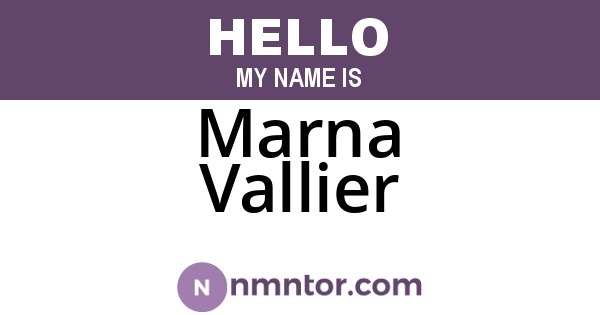 Marna Vallier