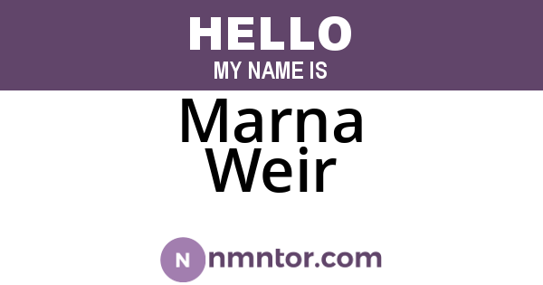 Marna Weir