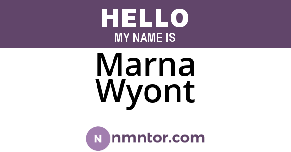 Marna Wyont