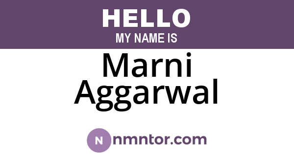 Marni Aggarwal