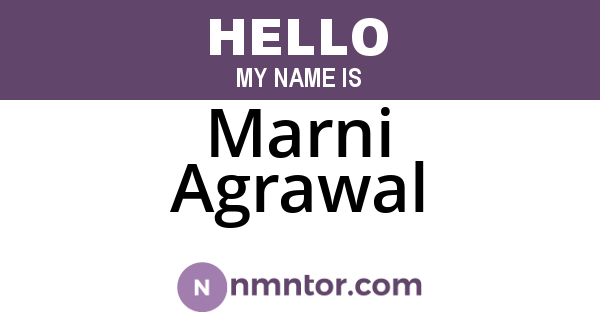 Marni Agrawal