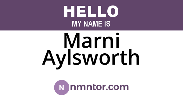 Marni Aylsworth