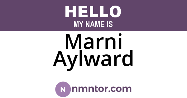 Marni Aylward