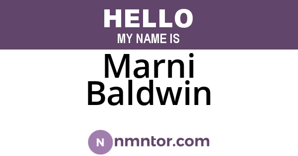 Marni Baldwin