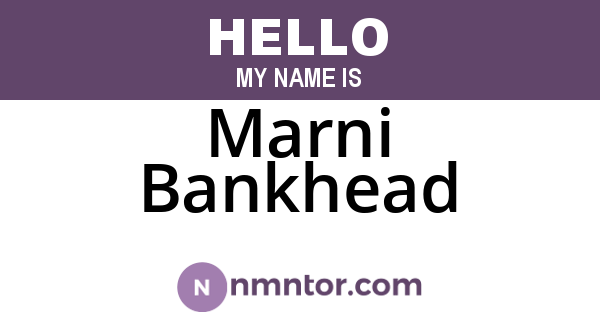 Marni Bankhead