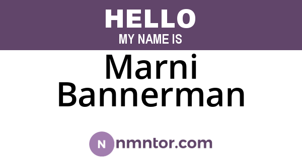 Marni Bannerman