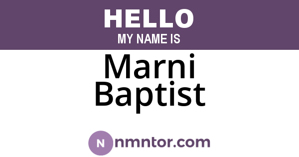 Marni Baptist