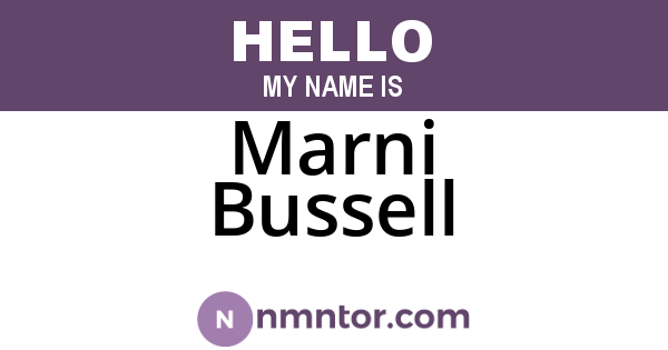 Marni Bussell