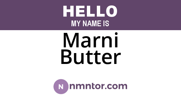Marni Butter