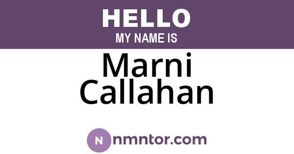 Marni Callahan