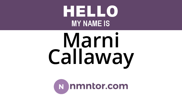 Marni Callaway