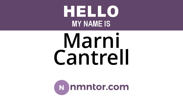Marni Cantrell