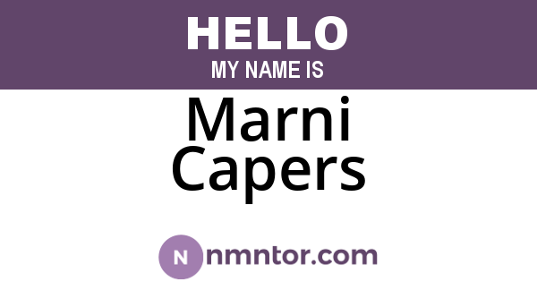 Marni Capers