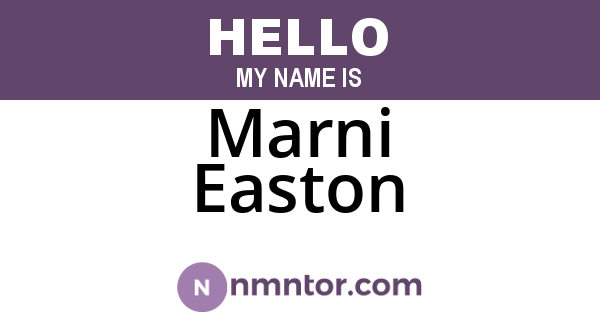 Marni Easton