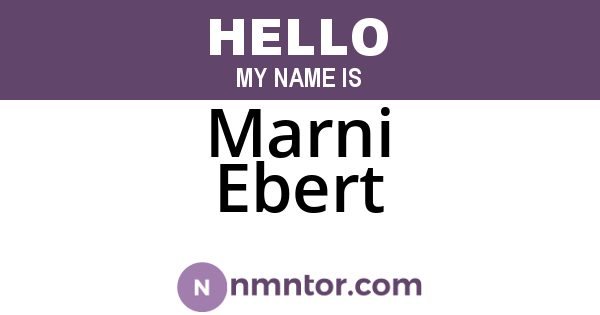 Marni Ebert