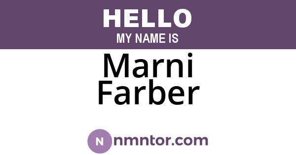 Marni Farber