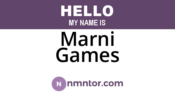 Marni Games