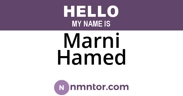 Marni Hamed