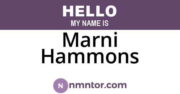 Marni Hammons