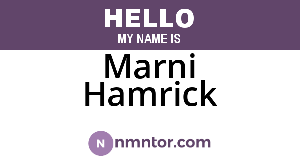 Marni Hamrick