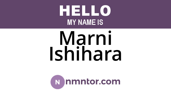 Marni Ishihara