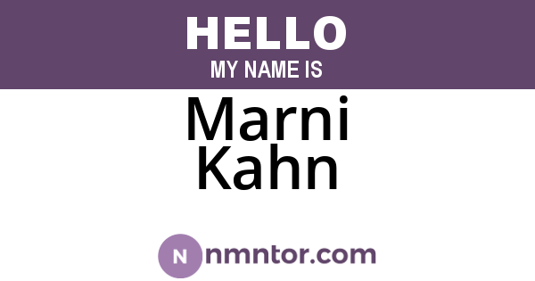 Marni Kahn