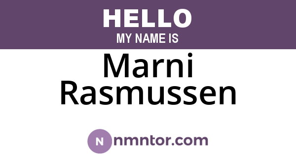Marni Rasmussen