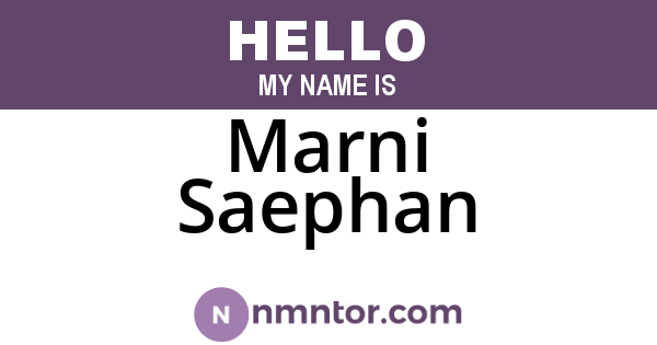 Marni Saephan
