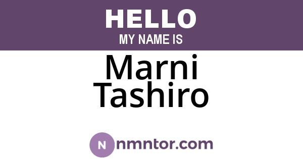 Marni Tashiro