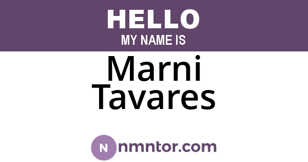 Marni Tavares