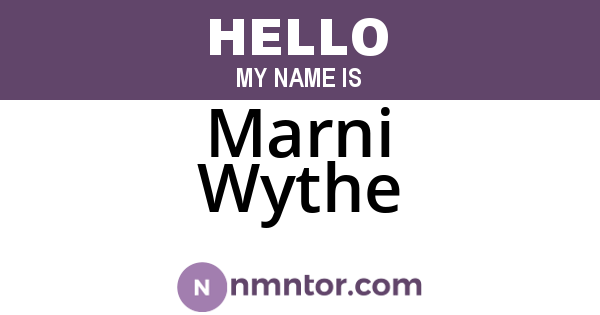 Marni Wythe