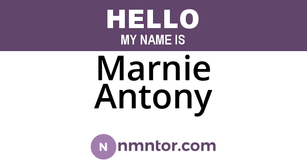 Marnie Antony