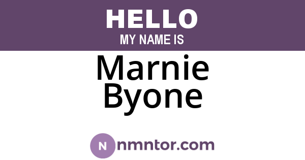 Marnie Byone
