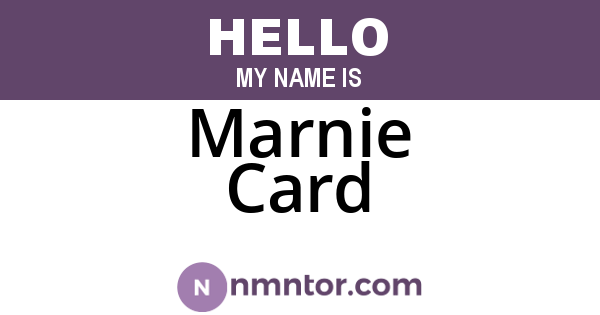 Marnie Card