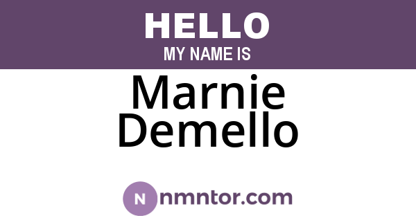 Marnie Demello