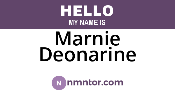 Marnie Deonarine
