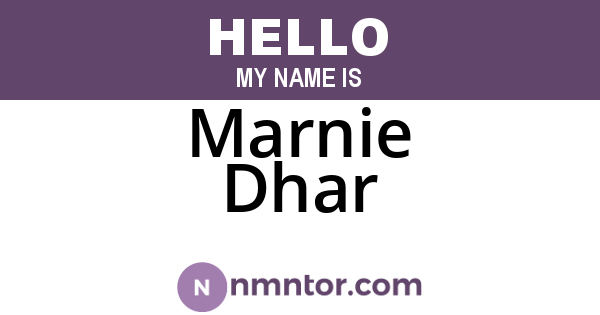 Marnie Dhar
