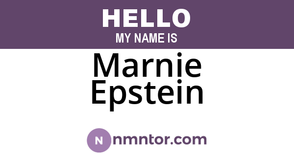 Marnie Epstein