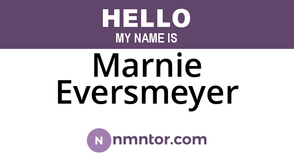 Marnie Eversmeyer