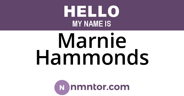 Marnie Hammonds