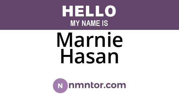 Marnie Hasan
