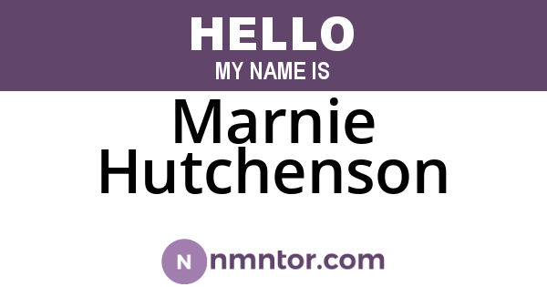 Marnie Hutchenson