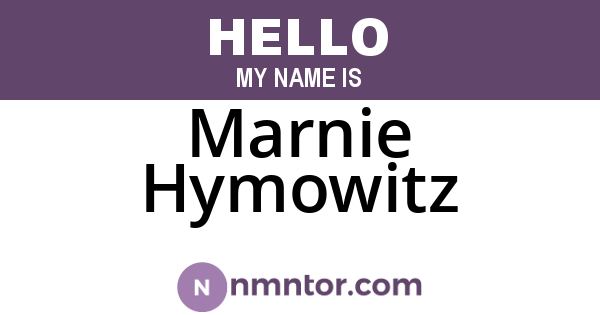 Marnie Hymowitz