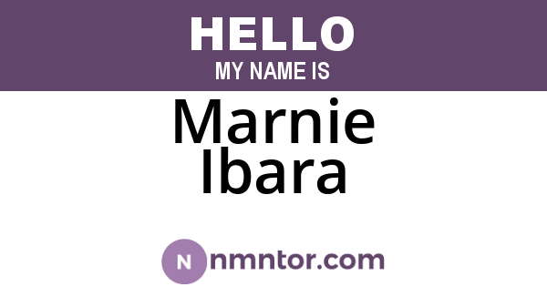 Marnie Ibara
