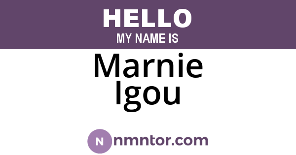Marnie Igou